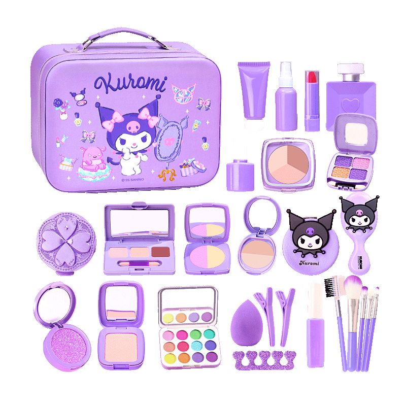 Starry Bubble Galaxy Kuromi Kids Pretend Makeup Set Non-Toxic 3-6 Years Old Girls Birthday Gift for Children's Day 61