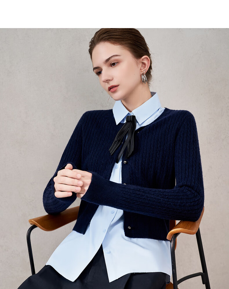 G2000 Women's Long Sleeve Commuter Shirt with Bow Tie, Cotton Comfort, All-Season, Mall Style 5