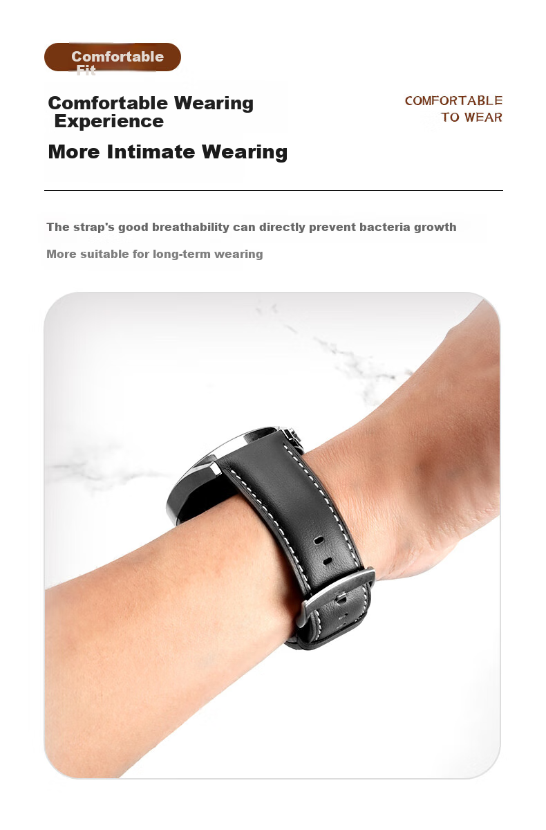 LANGLING Leather Watch Strap Compatible with Huawei Watch GT5 Pro, Original Style for GT4/GT5/GT3/GT2 Women's Models, Soft And Comfortable Strap for Honor 42/41mm Watch Face Universal Fit 5