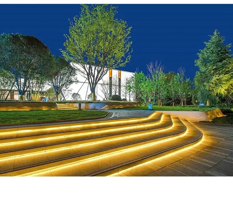 Fanyao Round Ultra-Bright LED Strip Light Villa Exterior Wall Decoration Outdoor Waterproof White Light Outdoor Engineering Lighting 220V 18