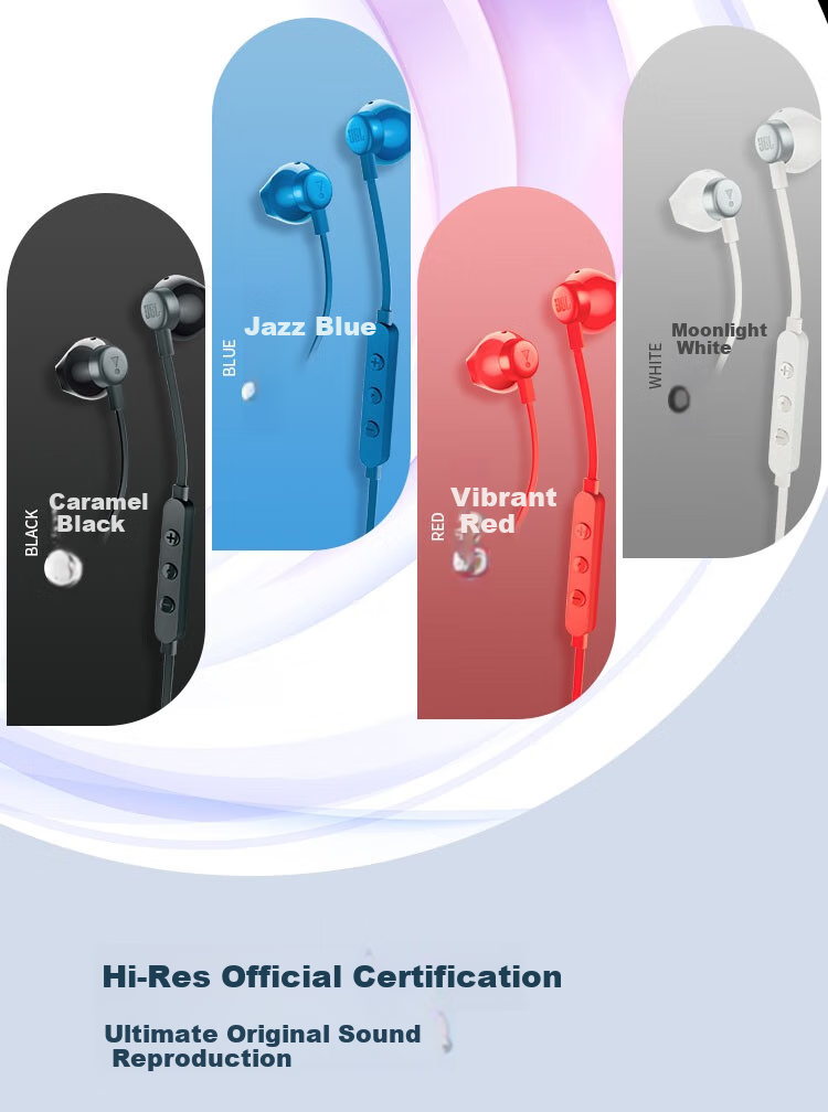 JBL TUNE 305C Wired Earphones, Type-C Interface, Semi In-Ear Headphones, Computer Headphones, Compatible with USB-C, Travel Companion, Gift Recommendation, Red 6
