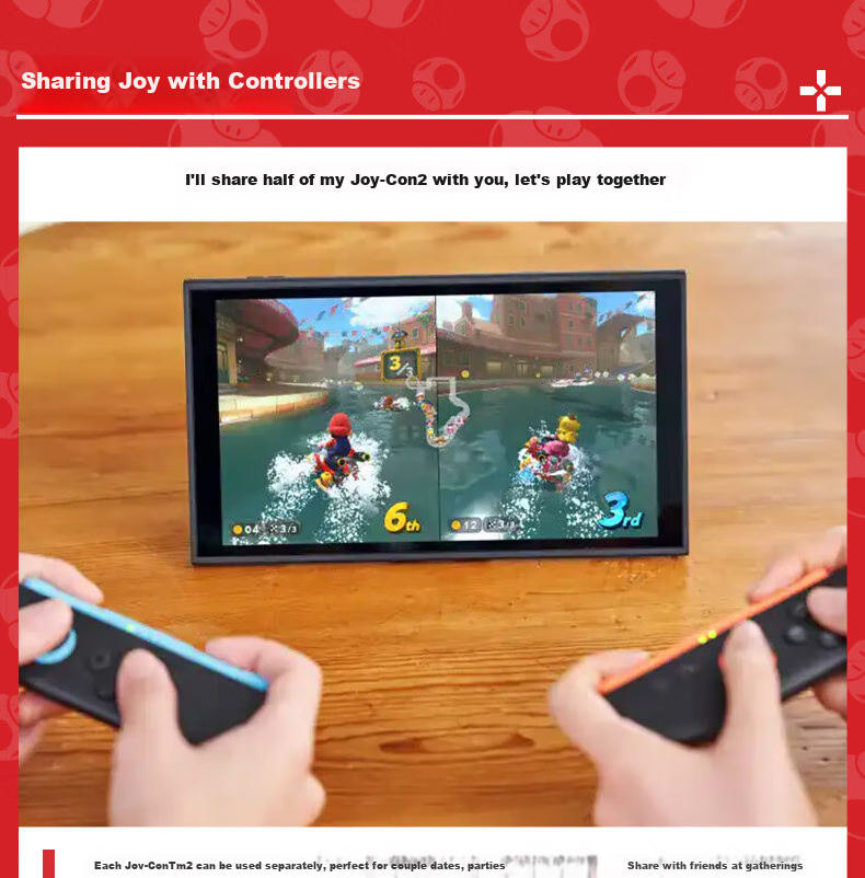 Nintendo Switch Upgraded SWICTH2 Joy-Con2 [2nd Generation Controller, Red And Blue] Game Console Controller Joystick NS2 Peripherals, 2-Pack 5