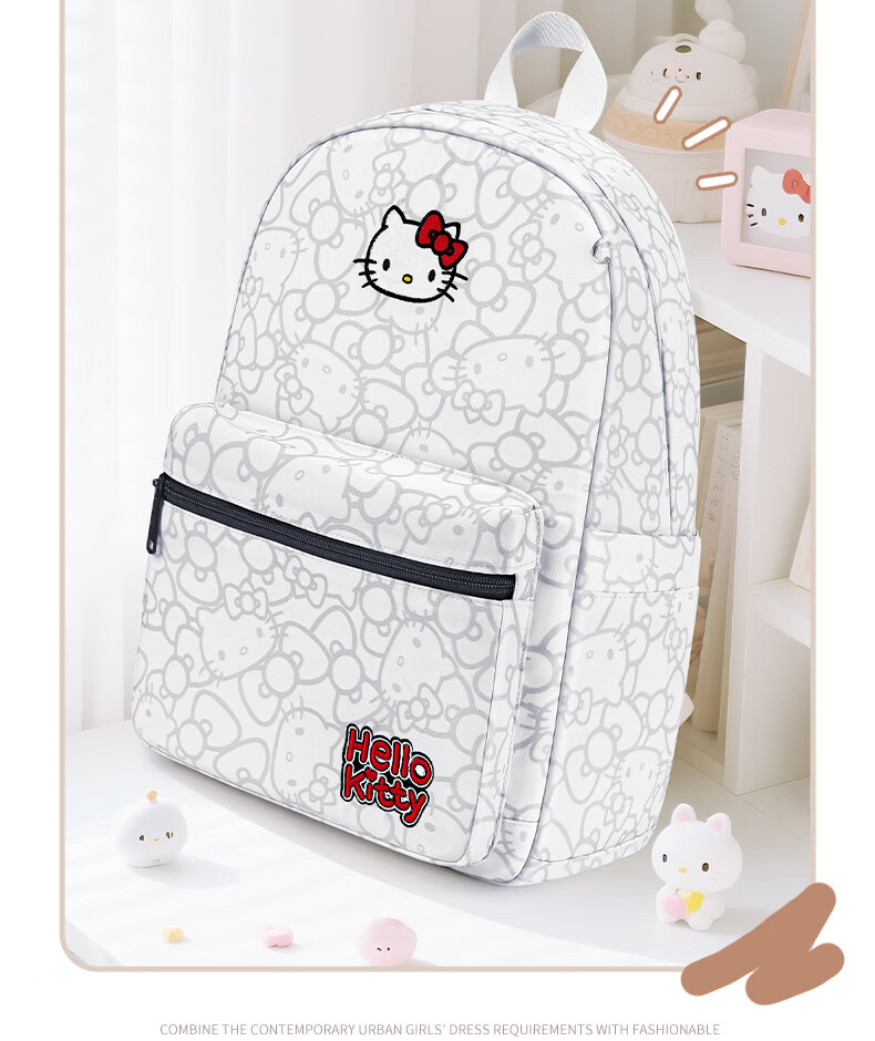 Hello Kitty Backpack for Middle and High School Girls, Ins Style Korean Small Brand, High Aesthetic, Large Capacity Girls' School Bag 2