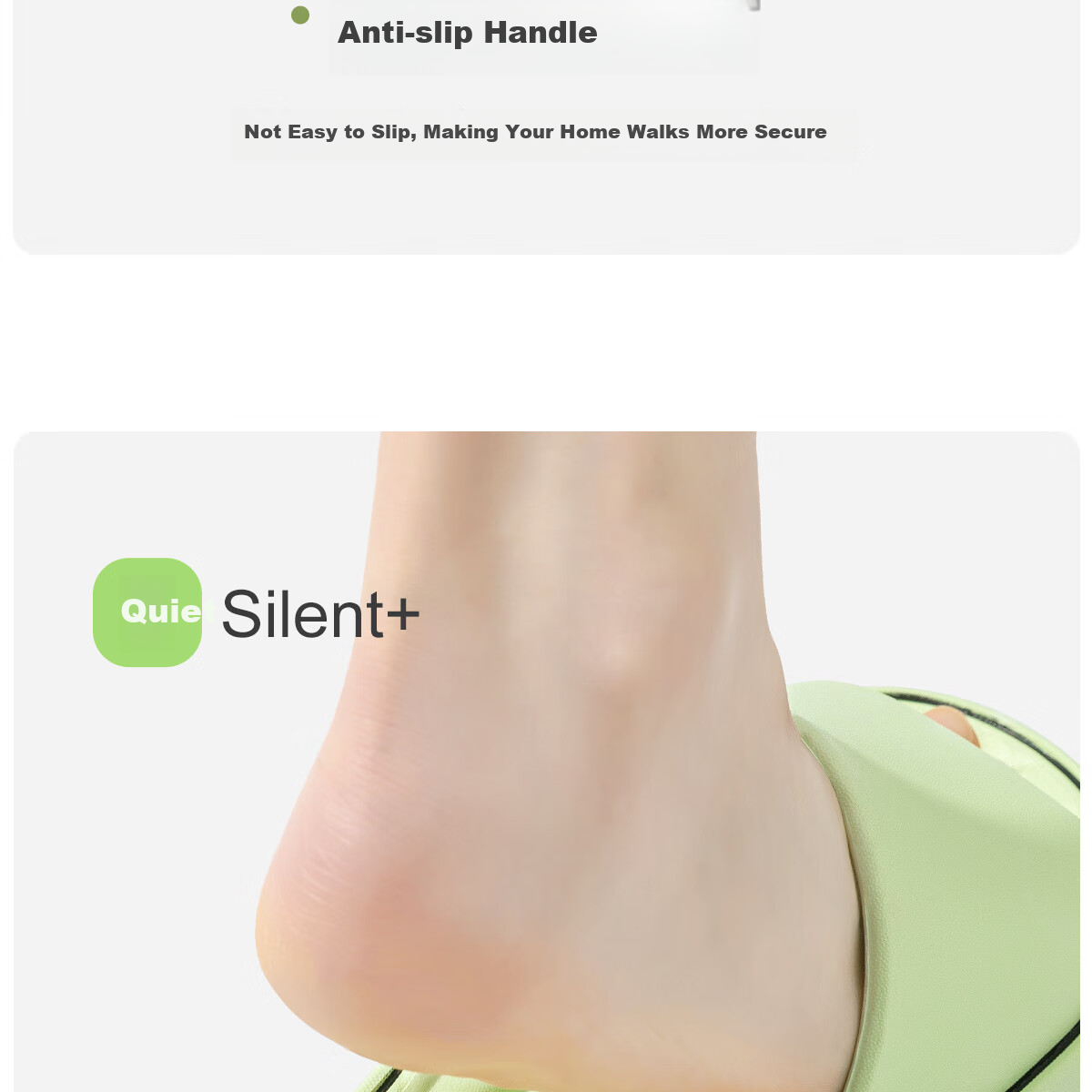 TZLDN Large Size Squishy Slippers for Men, Summer Bathroom Shower Non-Slip Home Quiet EVA Sandals 9