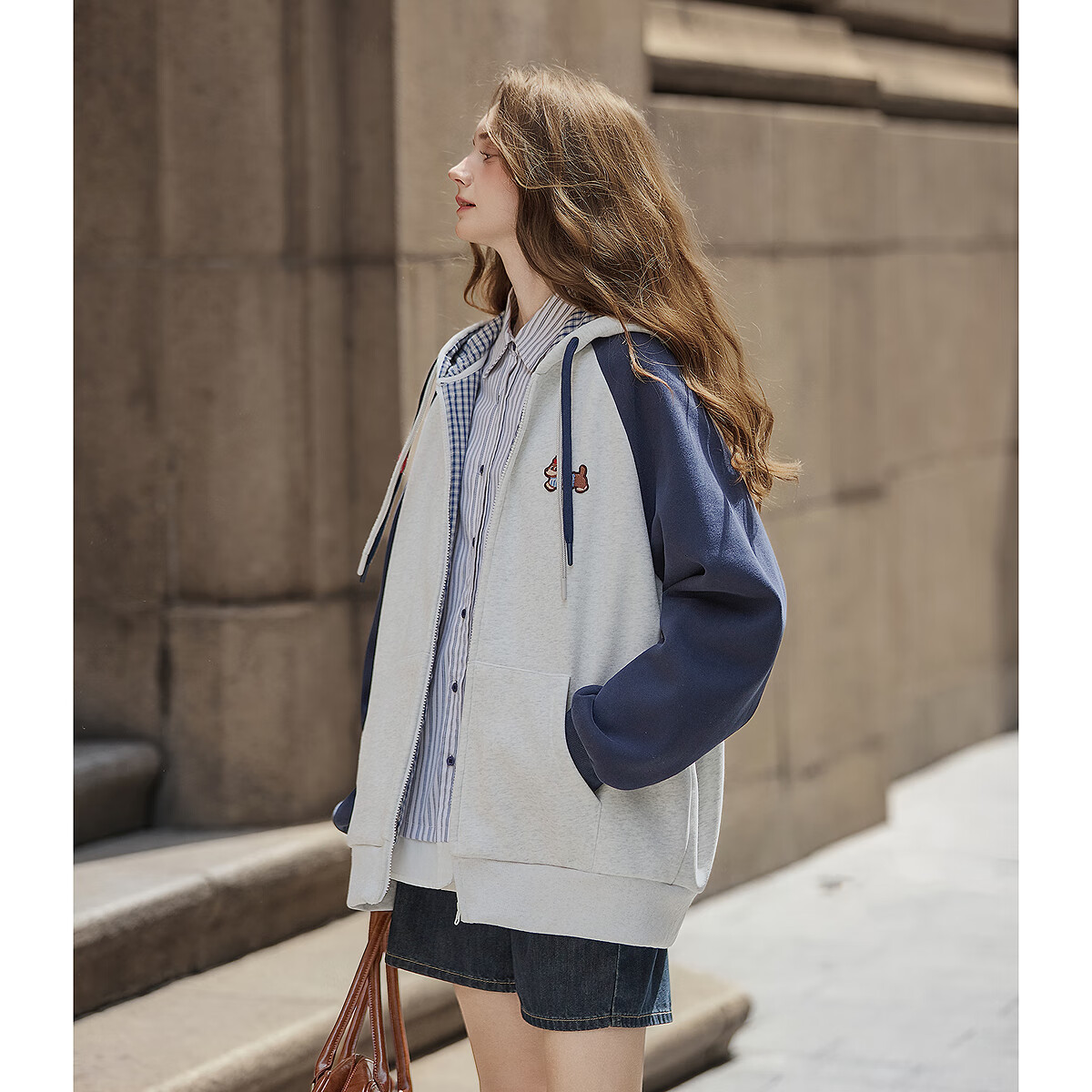 TonLion 2025 Autumn Women's Knitted Raglan Sleeve Long Hooded Coat