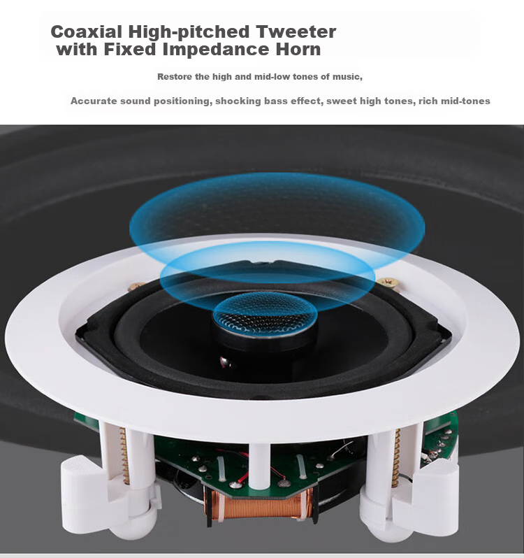 WESTDING Ceiling Speakers Home Theater Recessed Speakers, Wireless Bluetooth Fixed Impedance Speaker Set 201+708*1, Living Room Supermarket Shop Public Address Speakers 4