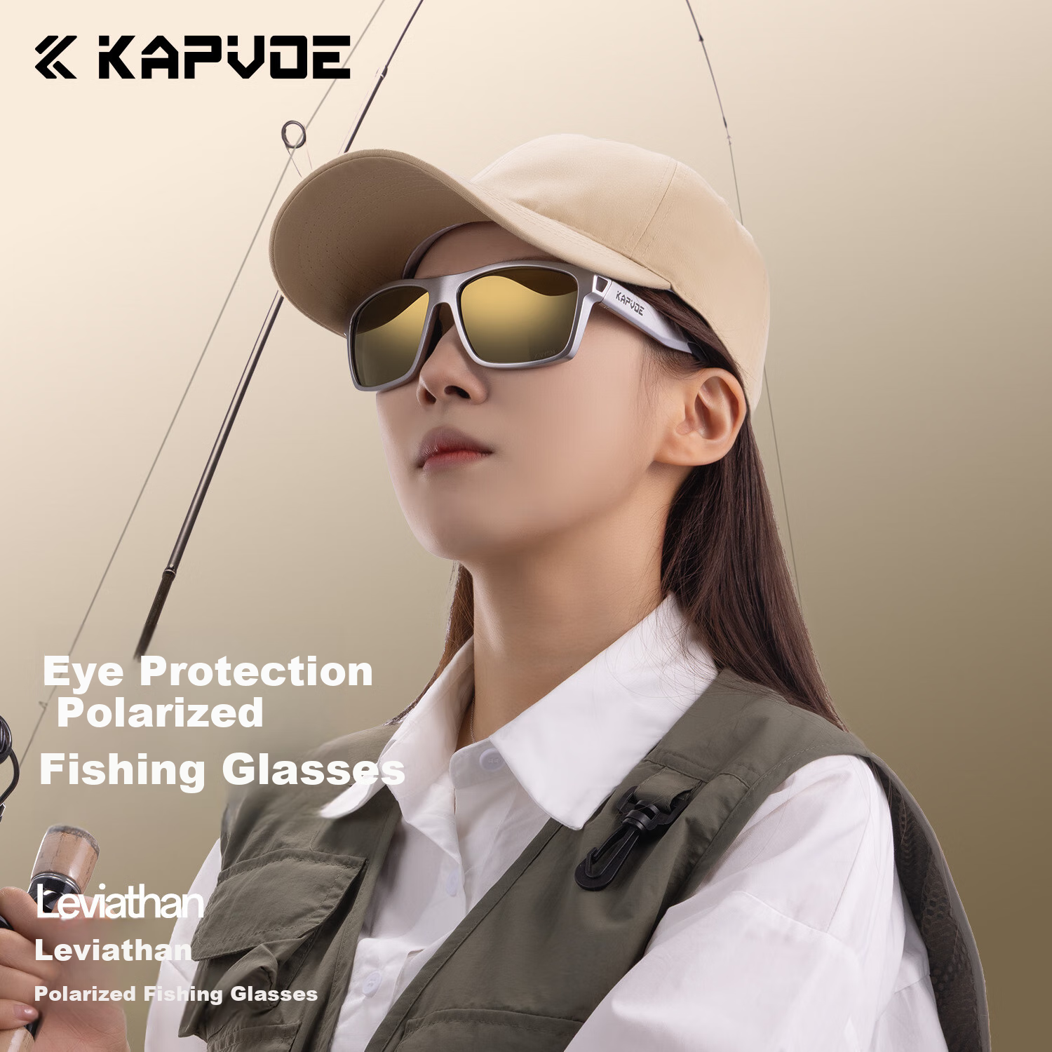 KAPVOE Fishing Goggles, High-Definition Polarized Anti-Glare UV Protection Sunglasses, Specially Designed for Float Fishing