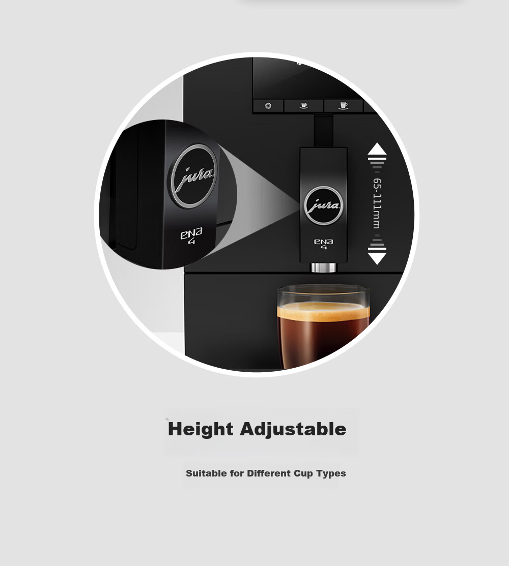 Jura Fully Automatic Italian-Style Coffee Grinder And Machine, European Import for Home And Office Use, Ultra-Thin Body Design, Upgraded Yuenai 4 White Versio 14