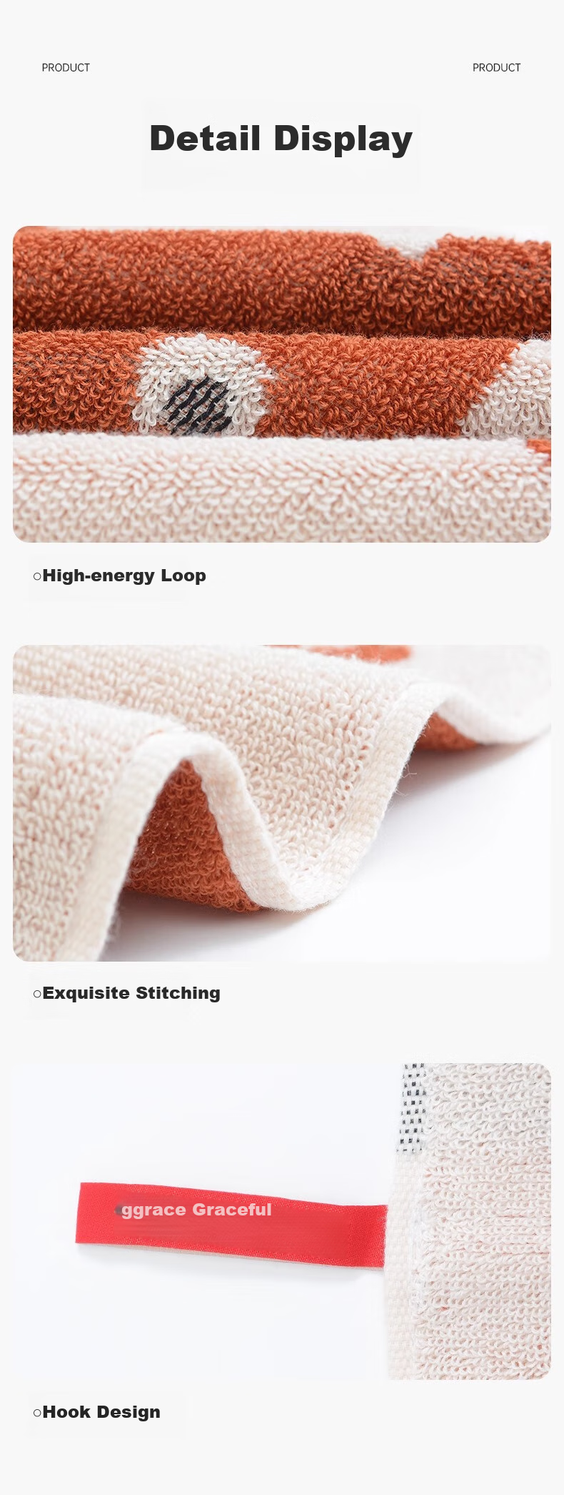 Grace Pure Cotton Towel, Combed And Siro Spun, Awakening Forest Cartoon Design, All-Cotton Household Face Towel, Absorbent for Sports, Brown + Yellow 8