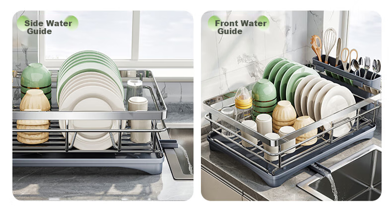 Shuaishi Kitchen Storage Rack, Draining Dish Rack, Bowl And Plate Drainer, Utensil Organizer Box, Dish Rack, Draining Shelf 18