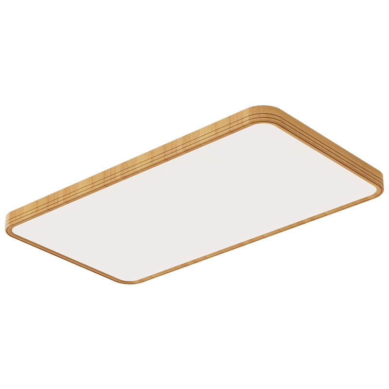 Jiandun Full Spectrum Eye-Protecting Natural Wood Style Seamless Ceiling Light for Living Room And Bedroom, Walnut Color Lighting Fixture, All-Inclusive Price