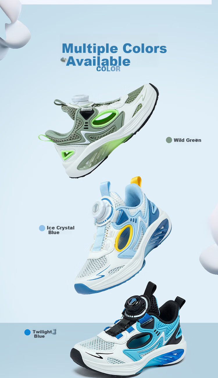 Bumblebee Boys' Sports Shoes Summer Single Mesh Boys' Running Shoes B172421065 Dark Blue Moon Size 33 2