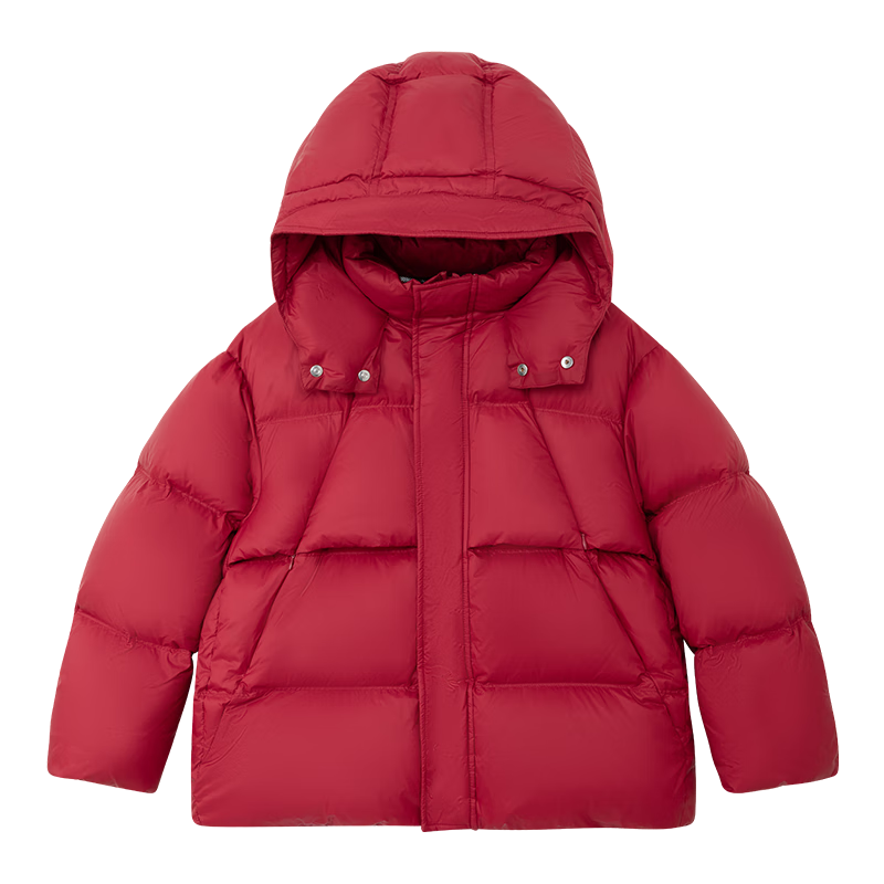 Zuo Xi Boys' Winter Down Jacket New Warm Children's Three-Proof Hooded Puffer Coat Red 140 New Year Outfit