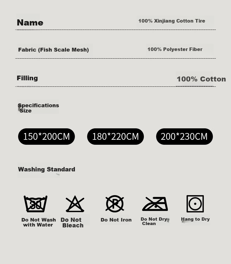 KING SHORE Cotton Quilt, 100% Xinjiang Long-Staple Cotton, Spring And Autumn Cotton Comforter, Double Bed Quilt for Home Use, Cotton Filling, 200*230cm, 4 Ji 6