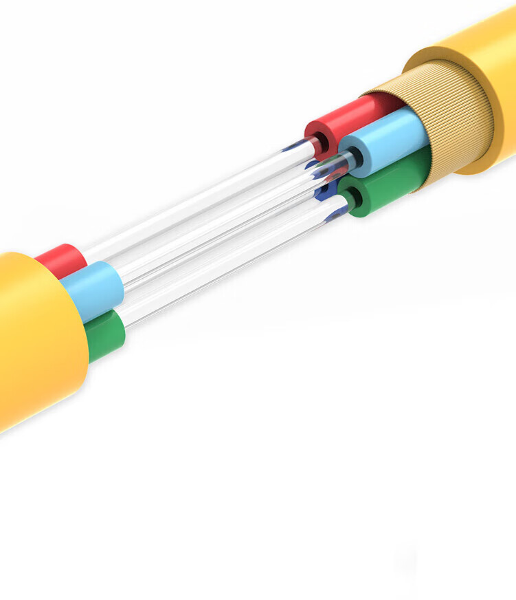 Hainai HN-GYTA-4B1.3 Armored 4-Core Single-Mode Outdoor Optical Cable GYTA Layer Stranded Outdoor Light Armored Duct Aerial Fiber Optic Cable 100m/Spool 4