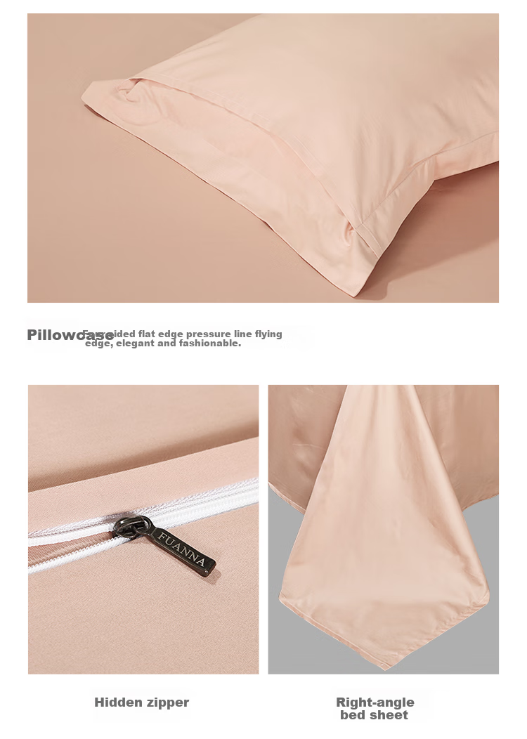 FUANNA Four-Piece Set, Pure Cotton, 100-Count Long-Staple Cotton, High-Quality Satin Bedding, Duvet Cover for 1.8-Meter Bed, 230*229cm 17