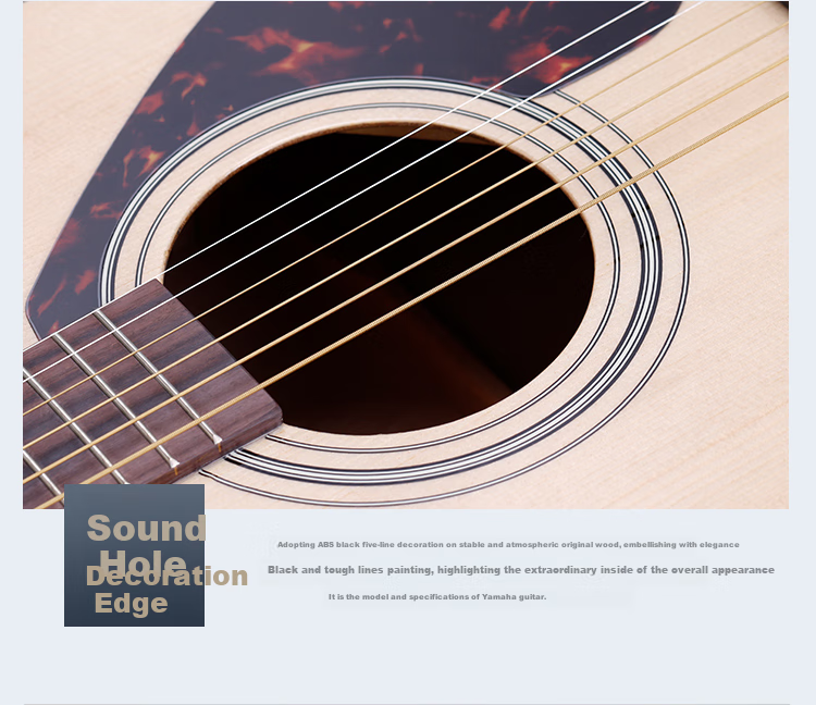 YAMAHA FS100C Acoustic Guitar for Beginners, Entry-Level Wooden Guitar for Men And Women, Musical Instrument, Cutaway 40-Inch 7