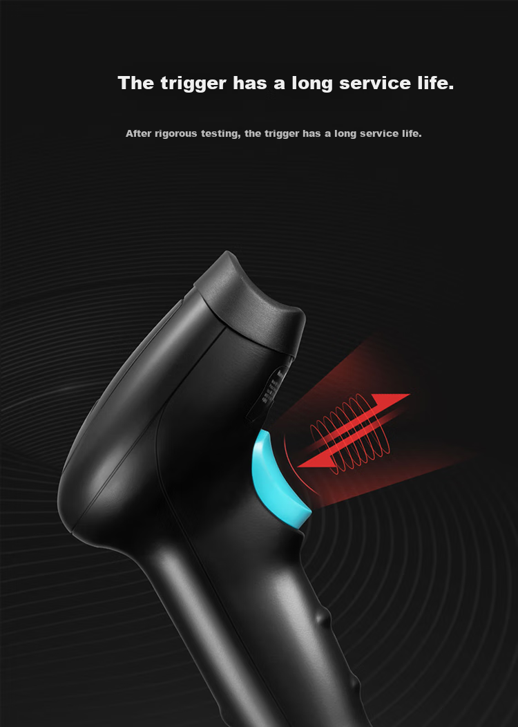 Honeywell Wireless Barcode Scanner, Barcode, 1D Barcode Scanner, Warehouse And Supermarket Barcode Scanner, Plug And Play, with Base OH3503 Black 9