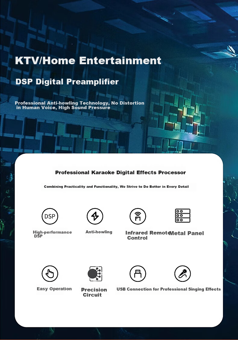 JBL [Annual Bestseller] KI310 Home KTV Sound System Set, High-Frequency Corner Speaker Theater Home Karaoke Speakers KTV Singing Complete Equipment Karaoke Singing Complete Set 8