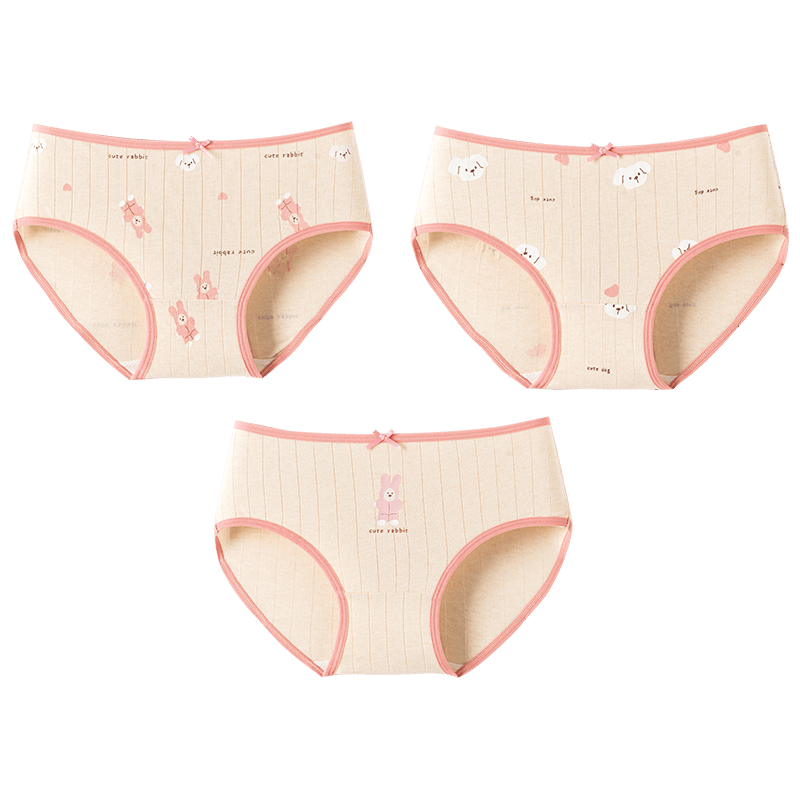 Dingguagua Kids Underwear Triangle Panties Baby Girls Basic Underpants Girls Triangle Underwear Mid-Large Kids 3-Pack 6844 110