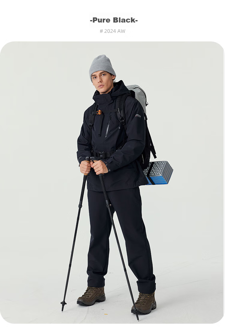 NORTHLAND Outdoor Men's Three-In Jacket, Windproof, Water-Repellent, Warm, Cold-Resistant Coat, Hiking And Mountaineering Two-Piece Set 13