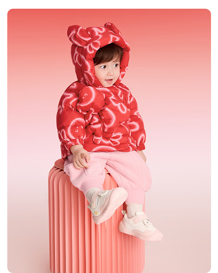 BALABALA Kids Down Jacket Girls 2025 New Red Lunar New Year Outfit Baby Warm Spring Traditional Style Coat 10