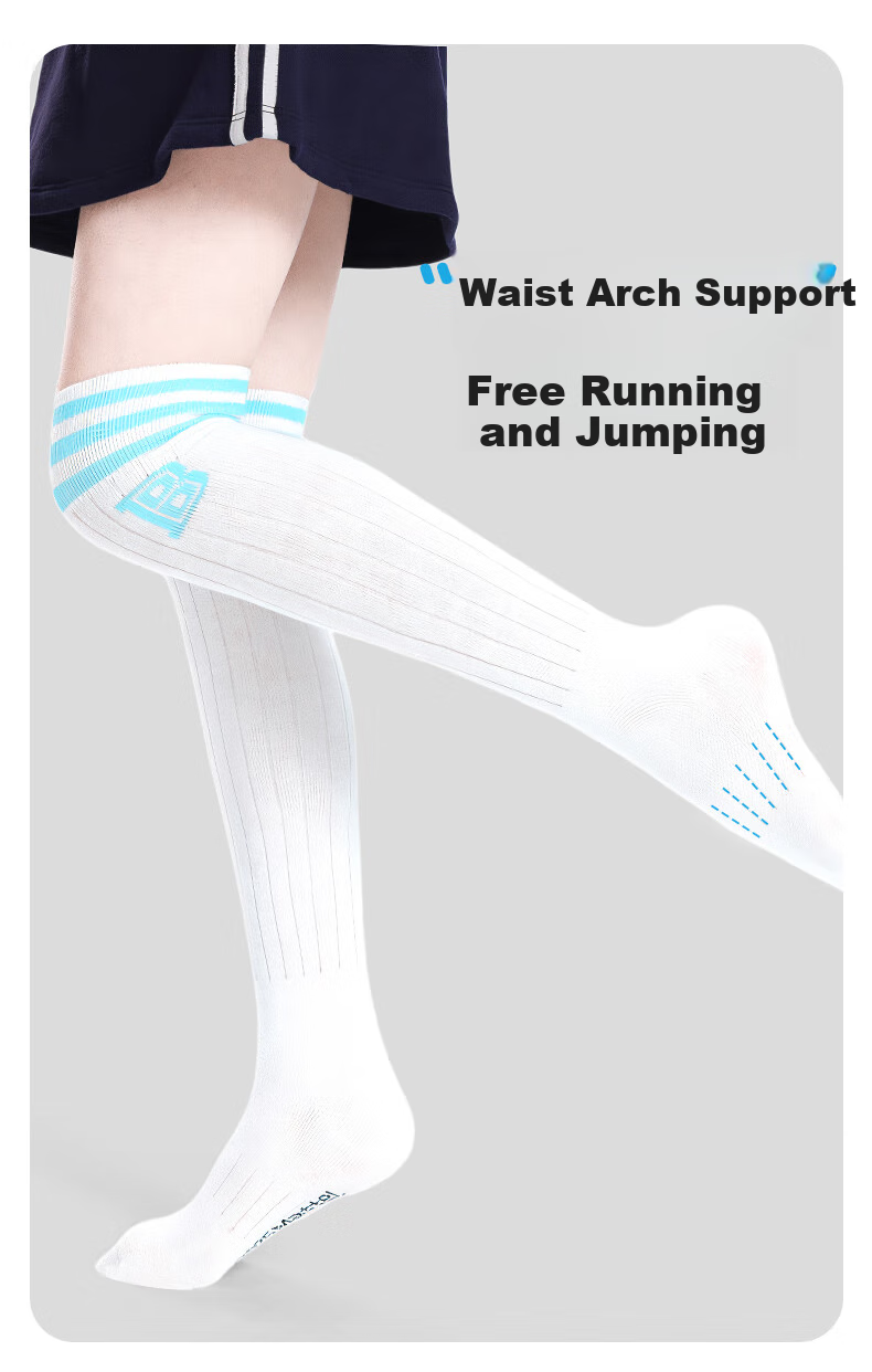 Barbie Children's Soccer Socks Spring And Autumn Boys Cotton Long Sports Socks Girls Over-Knee Basketball Socks Student Mid-Calf Socks 5