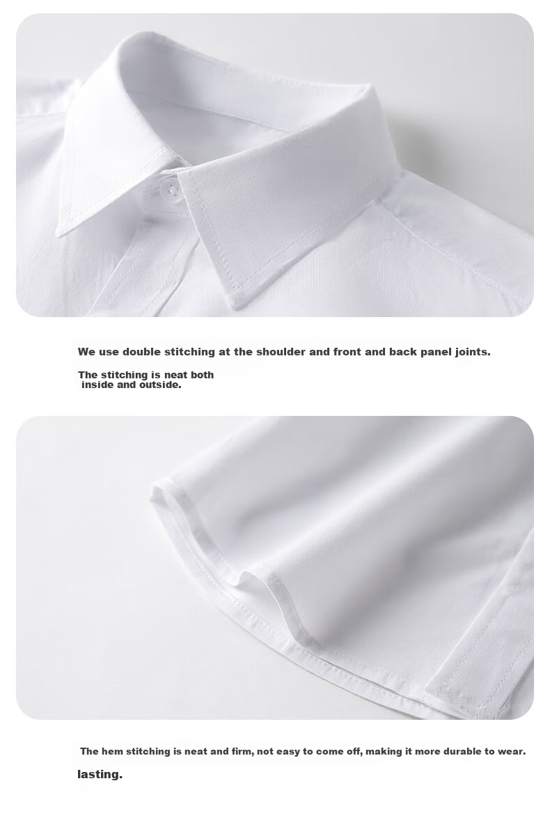 Luomeng Children's Short-Sleeve White Shirt, Spring And Summer New Style, Boys And Girls Blouse, School Uniform, Performance Top, White, Size 180 10