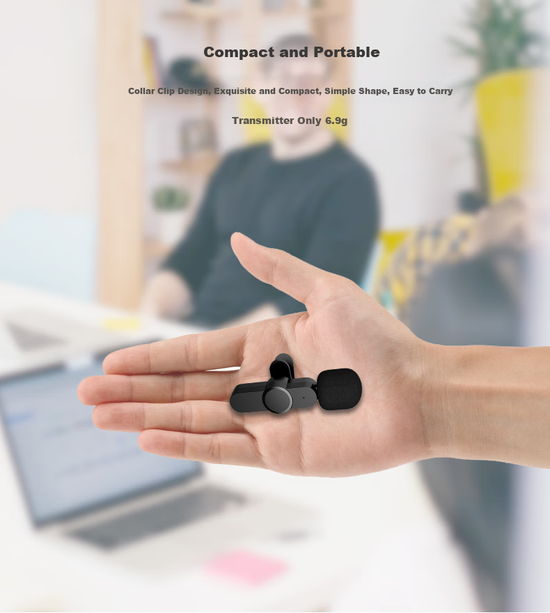 EARISE Wireless Lavalier Microphone for Mobile Live Streaming, Outdoor Interviews, Short Video Recording, Vlog Audio Recording, Android Type-C Interface Microphone 5