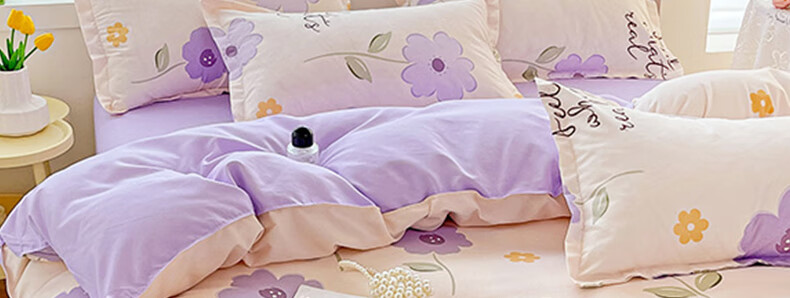 Guxu Hotel Disposable Bedding Set 4-Piece Travel Bed Sheet Pillowcase Duvet Cover Double Set 1 Pack 2