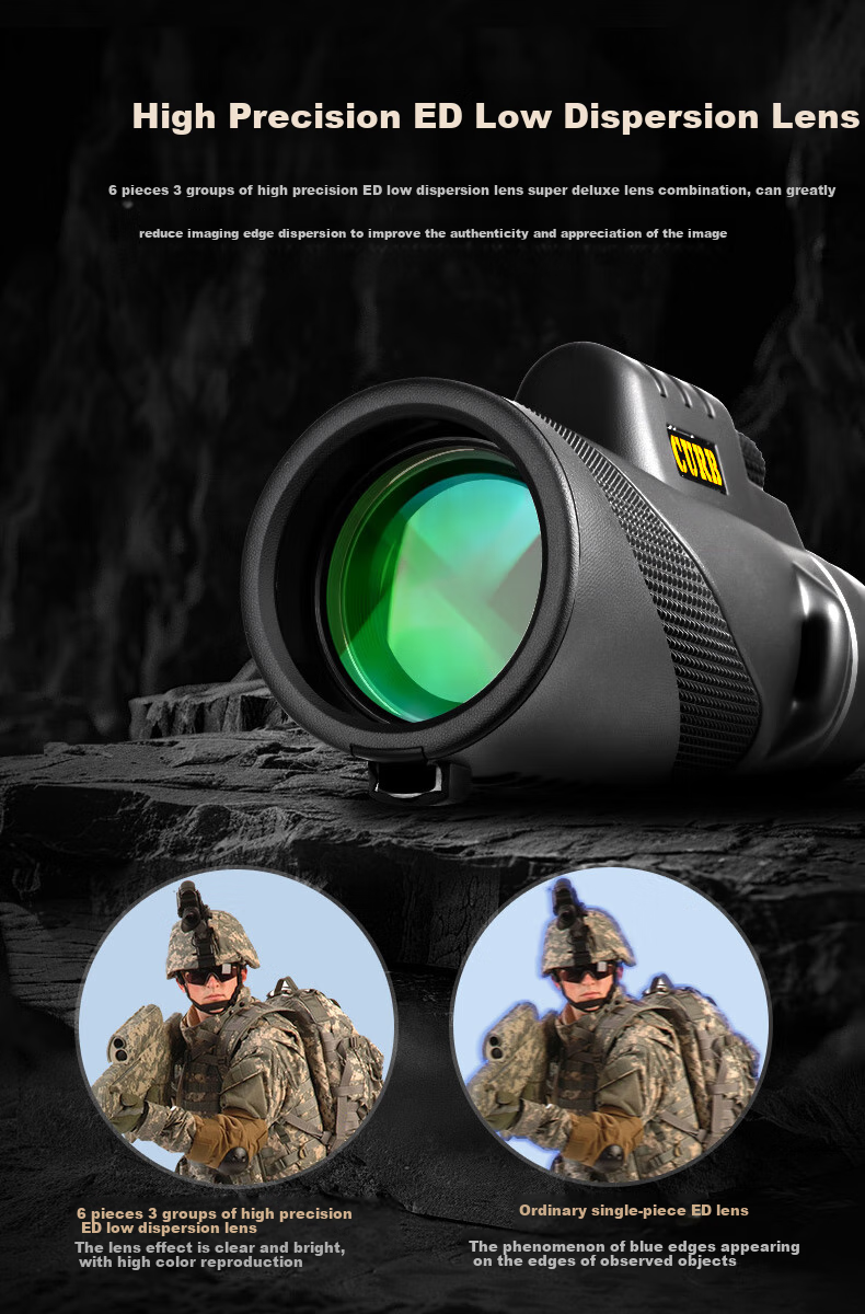 Jiapu High-Power Monocular Telescope HD Non-Military Night Vision 8000m Professional Outdoor Concert Phone-Compatible 8