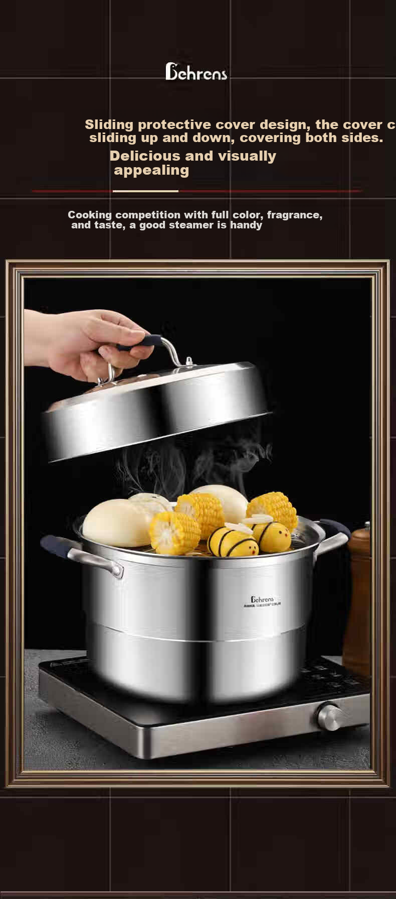 Beilunsi 304 Stainless Steel Steamer Pot for Gas Stove And Induction Cooker, for Steaming Buns, Mantou, And Dumplings, Dual-Use Steaming And Cooking, Thickened Two-Layer Design for Home Use 9