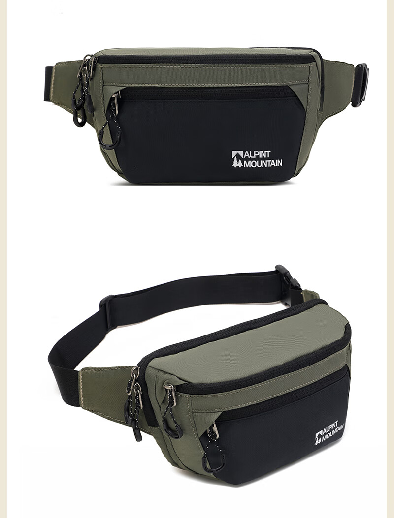ALPINT MOUNTAIN Elmont Waist Bag Chest Bag Casual Outdoor Crossbody Bag Multifunctional Large Capacity Lightweight Sports Cycling Tactical Bag 15