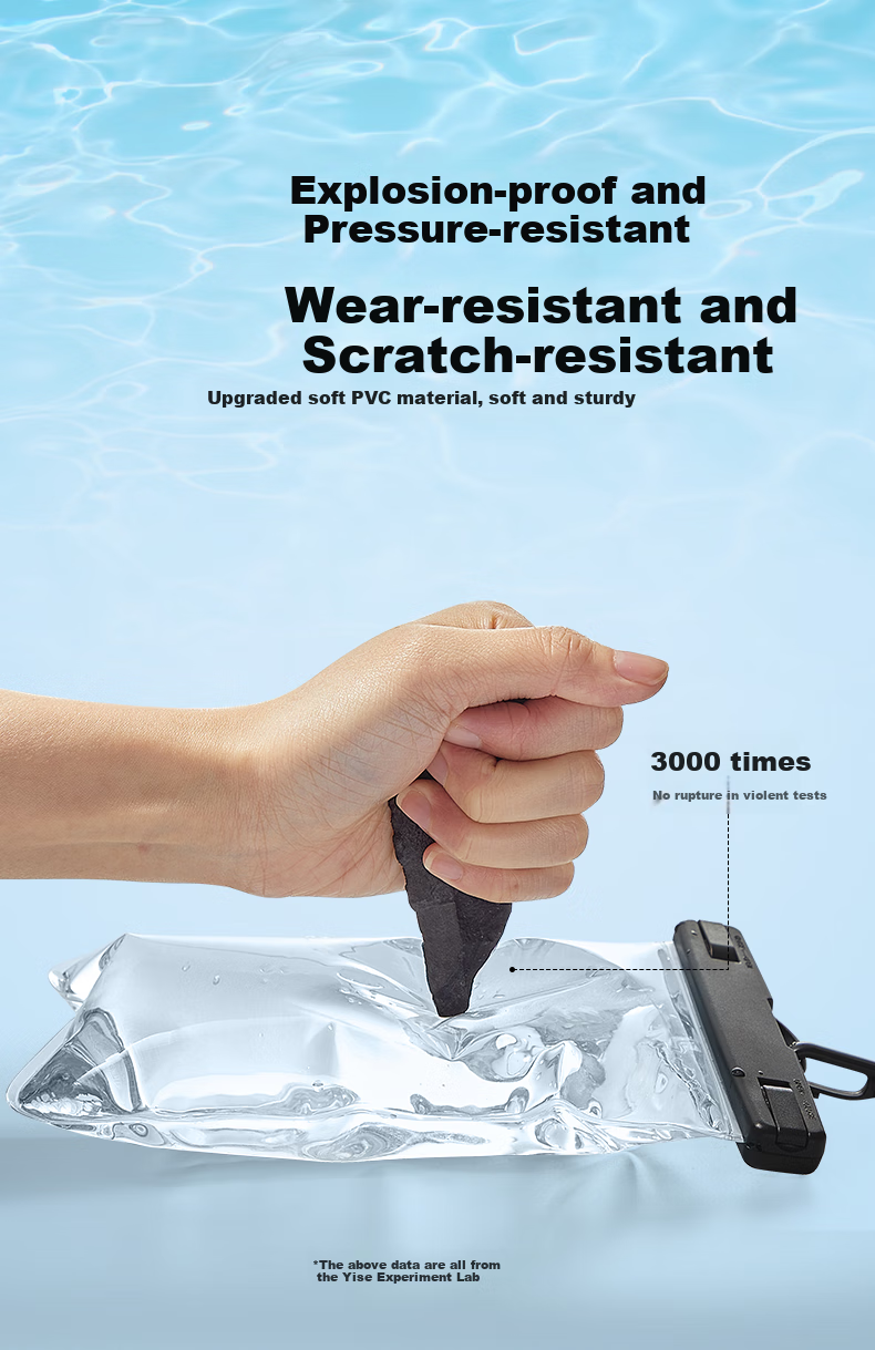 ESR Waterproof Phone Case, Touchscreen Compatible, for Swimming, Rafting, Diving, Delivery Riders, Large Size with Camera, Braided Lanyard, Neck Strap, Dustproof, Rainproof Protective Cover for Hot Springs 7