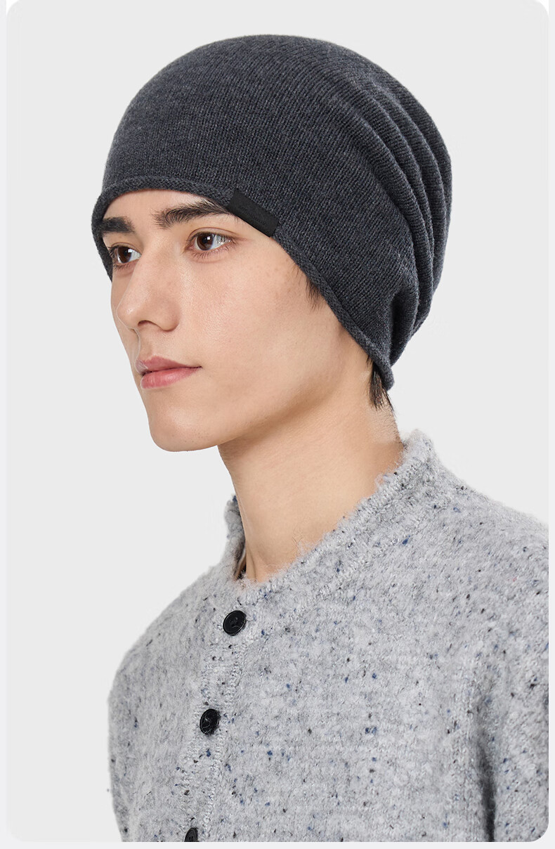 MISSION UV Pure Wool Beanie Autumn Winter Men's Warm Knitted Hat Wool Knit Cap Outdoor Running Head Wrap Cold Weather Slouchy Hat 4