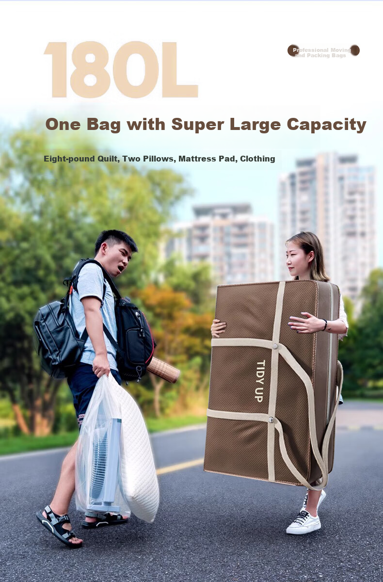 Miaoxinsi Clothes, Garments And Quilts Moving Packing Bags Storage Bags Large Capacity Woven Bags Dust-Proof Organizing Luggage Bags Organizer 3