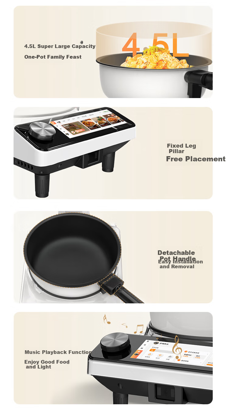 TINECO Smart Cooking Machine Shiwan 3.0 Pro, Home Automatic Stir-Fry Robot, Multifunctional Electric Steamer, Electric Wok, Electric Cooker 25