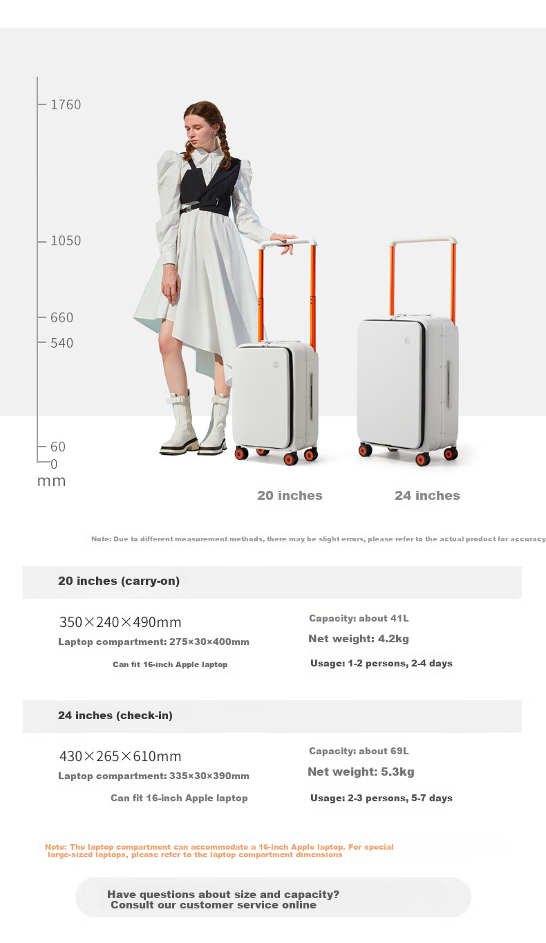Mixi Front-Opening Luggage, Wide Handle Suitcase, Aluminum Frame Case, Men's 20-Inch Business Carry-On, Women's Password Lock Suitcase, Large Capacity 5