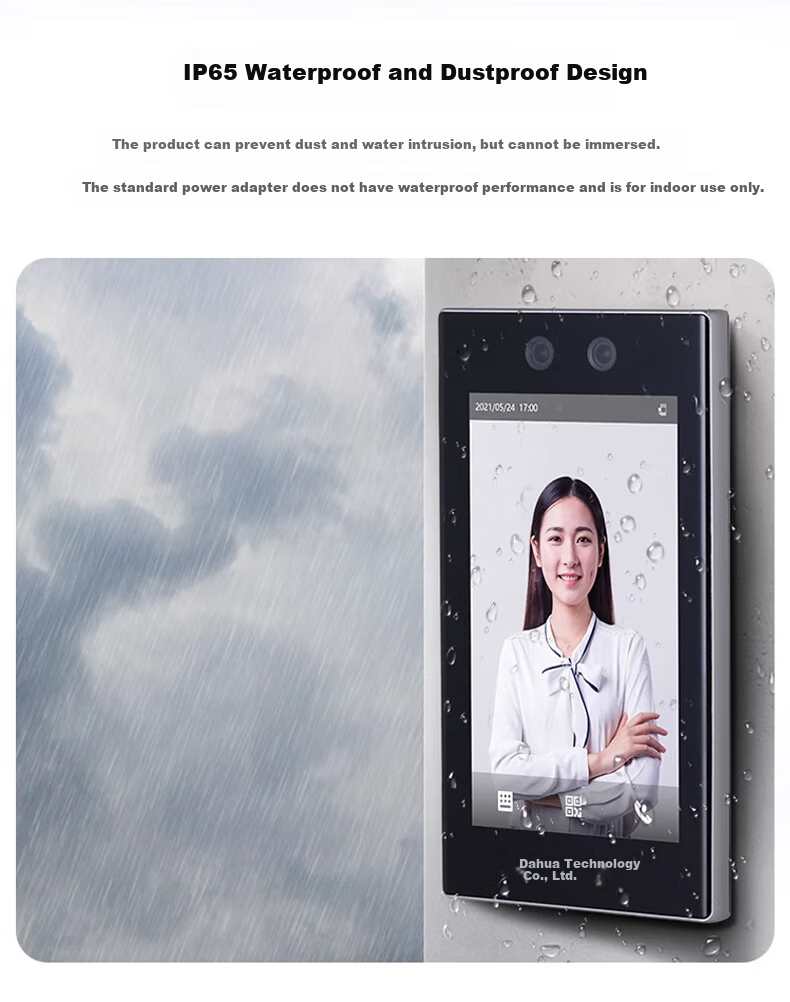 Dahua Facial Recognition Access Control All-In Machine, Enterprise WeChat Co-Branded Time Clock, 7-Inch Touchscreen, Company Face And Card Attendance Machine, Outdoor Waterproof Turnstile K72-W 12