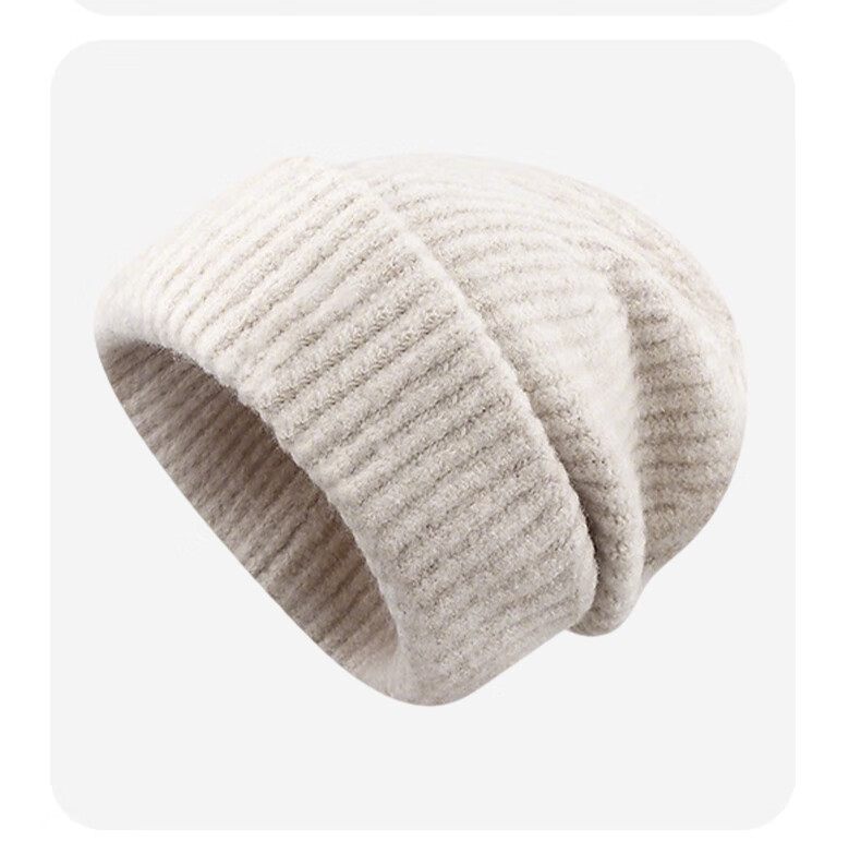 RED DRAGONFLY Women's Wool Knit Beanie Autumn Winter Warm Earflap Loose Fleece Thickened Wool Blend Slouchy Hat 2