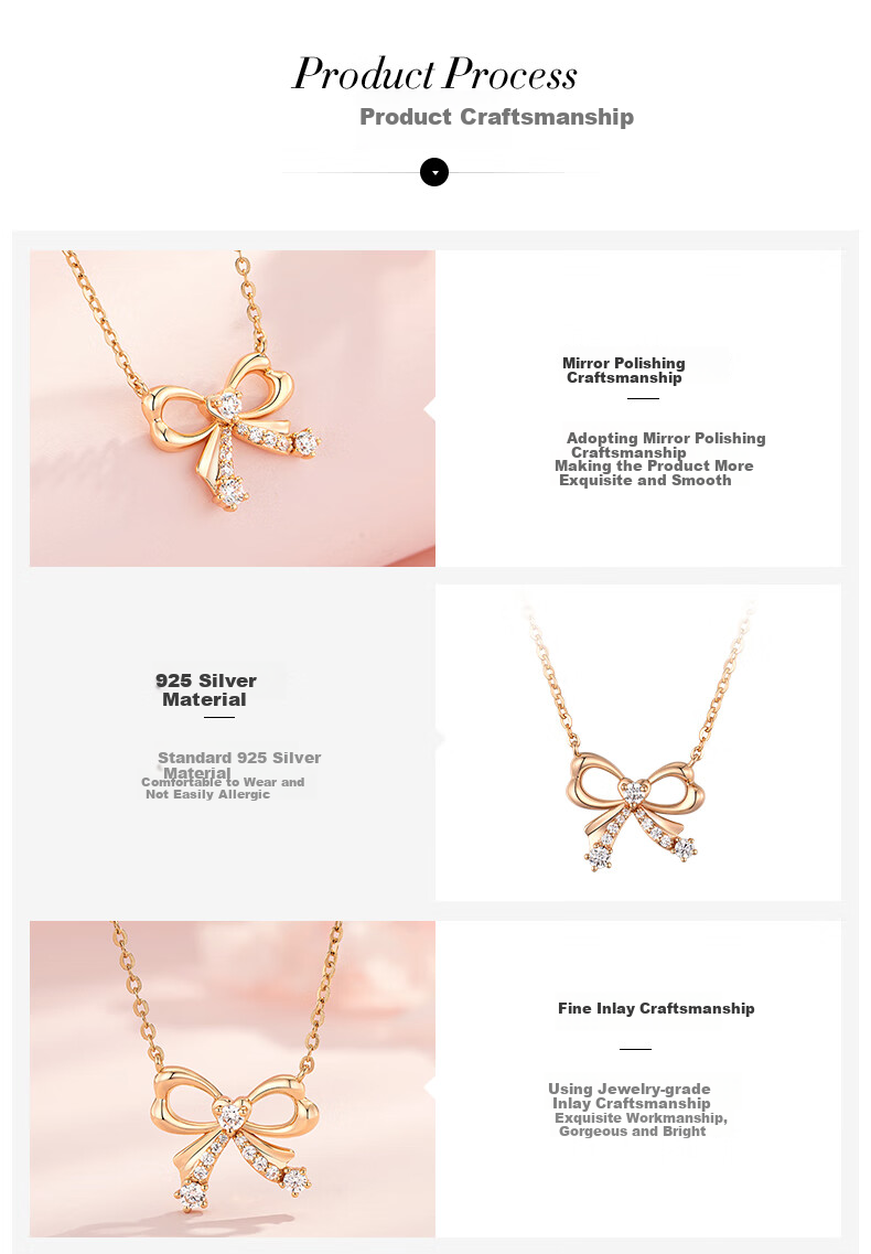 Grace Girl Butterfly Necklace for Women, Fashionable Luxury Rose Gold Jewelry, Anniversary Birthday Gift for Girlfriend 2