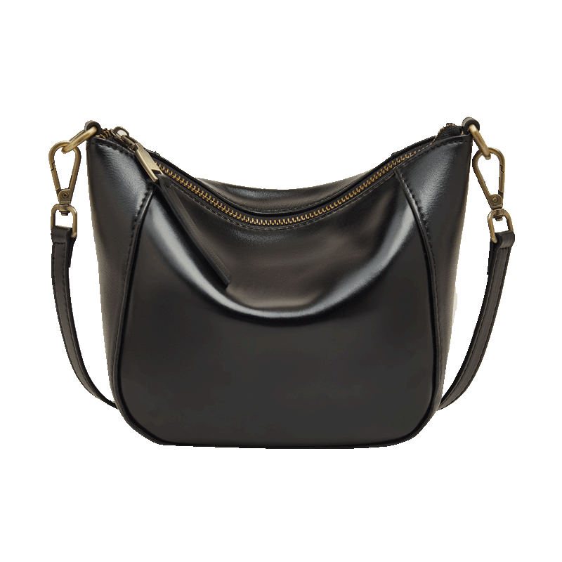 Laorentou Top-Grain Leather Women's Handbag, Large Capacity Shoulder Bag, Crossbody Bag, Phone Pouch, Small Purse, 520 Gift