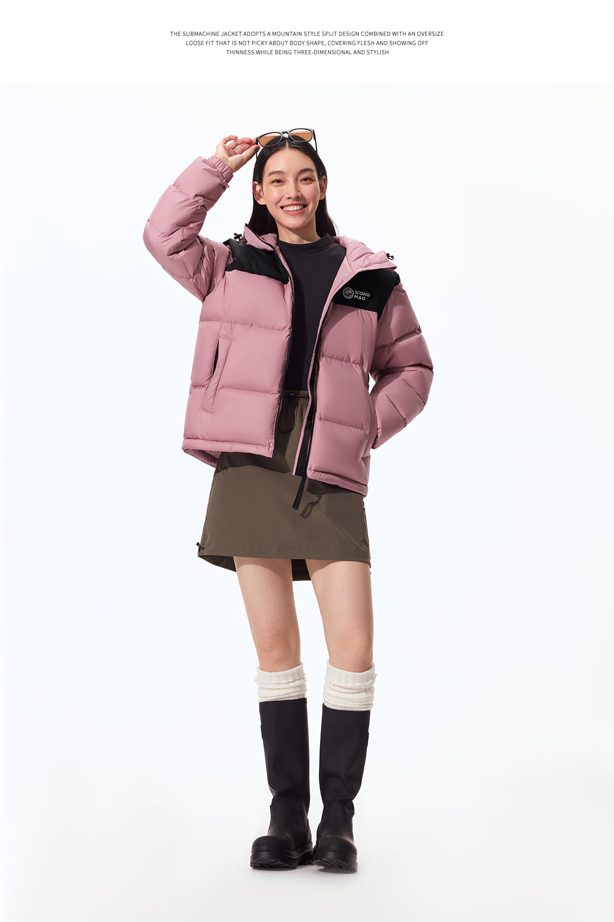 Panda Zhang Yuxi Style "Bubble" Down Jacket Unisex Autumn Winter Thickened Warm Hooded Puffer Coat 144Y5 22