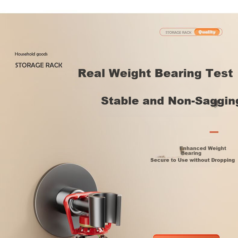 Shangmeide 304 Stainless Steel Shower Head Holder, No Drilling Required, Adjustable Fixing Device, Strong Load-Bearing Capacity of 10kg, Shower Head Bracket 10