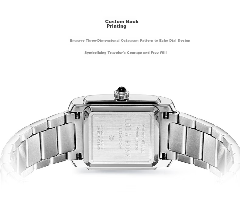 LOLA ROSE Urban City Tour Small Square Watch for Women, Versatile Commuter Birthday Gift for Girls 12