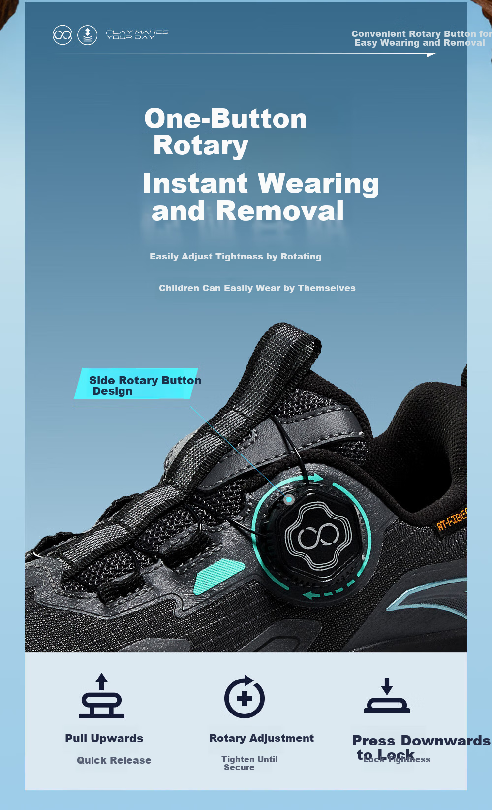 ANTA Children's Running Shoes for Boys, Autumn And Winter Flying Shield Sports Running Shoes, Student Sneakers A12545503 10