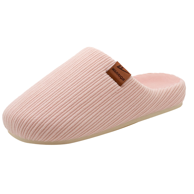Huameijianbu Versatile Thick-Soled Couple Cotton Slippers for Indoor And Outdoor Use, Fleece-Lined Warm Cotton Slippers HM2258 Orange Red Size 40-41