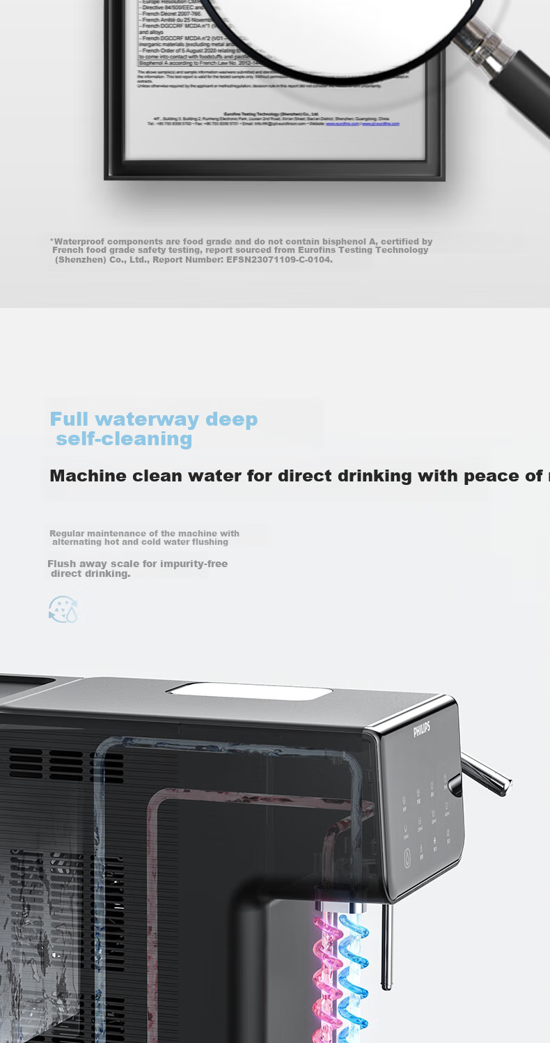 PHILIPS Instant Hot Water Dispenser, Cooling And Heating All-In Sparkling Water Machine, Tea Bar Machine, Hot And Cold Drinking Water Dispenser, Desktop Tabletop No-Installation Water Dispenser, McKinsey ADD4849/93 11