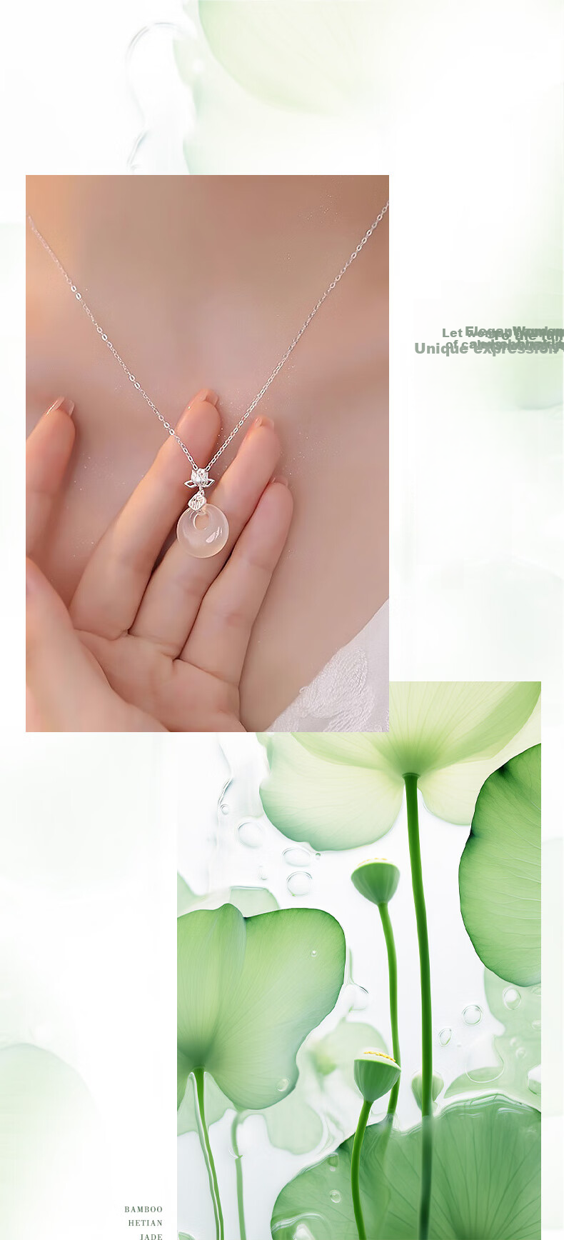 ALLOVE Lotus Peace Buckle Necklace for Women, 925 Silver Pendant Collarbone Chain, Birthday Gift for Girlfriend Or Wife 8