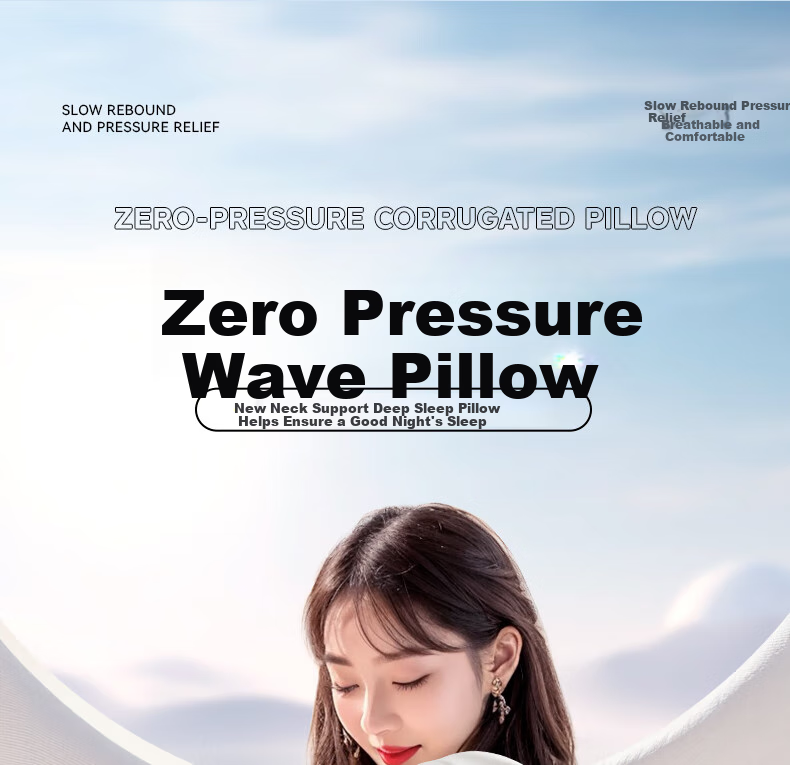Mixiaoshu Cervical Pillow, Neck Support Pillow, Sleep Aid for Cervical Spondylosis, Deep Sleeping, Adult Side-Lying, Zoned Memory Foam Pillow 2